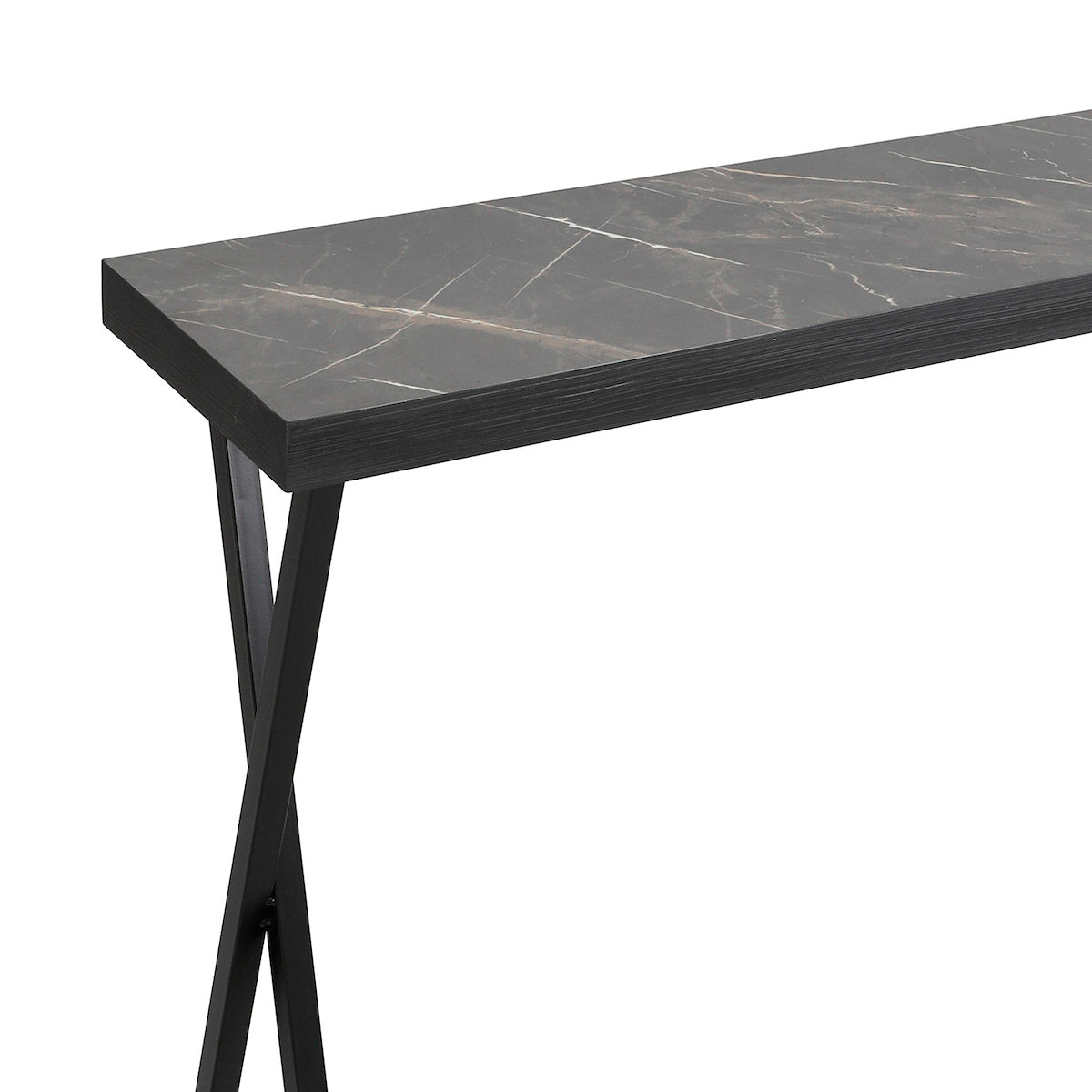 Dar Data Console Table Dark Marble Effect