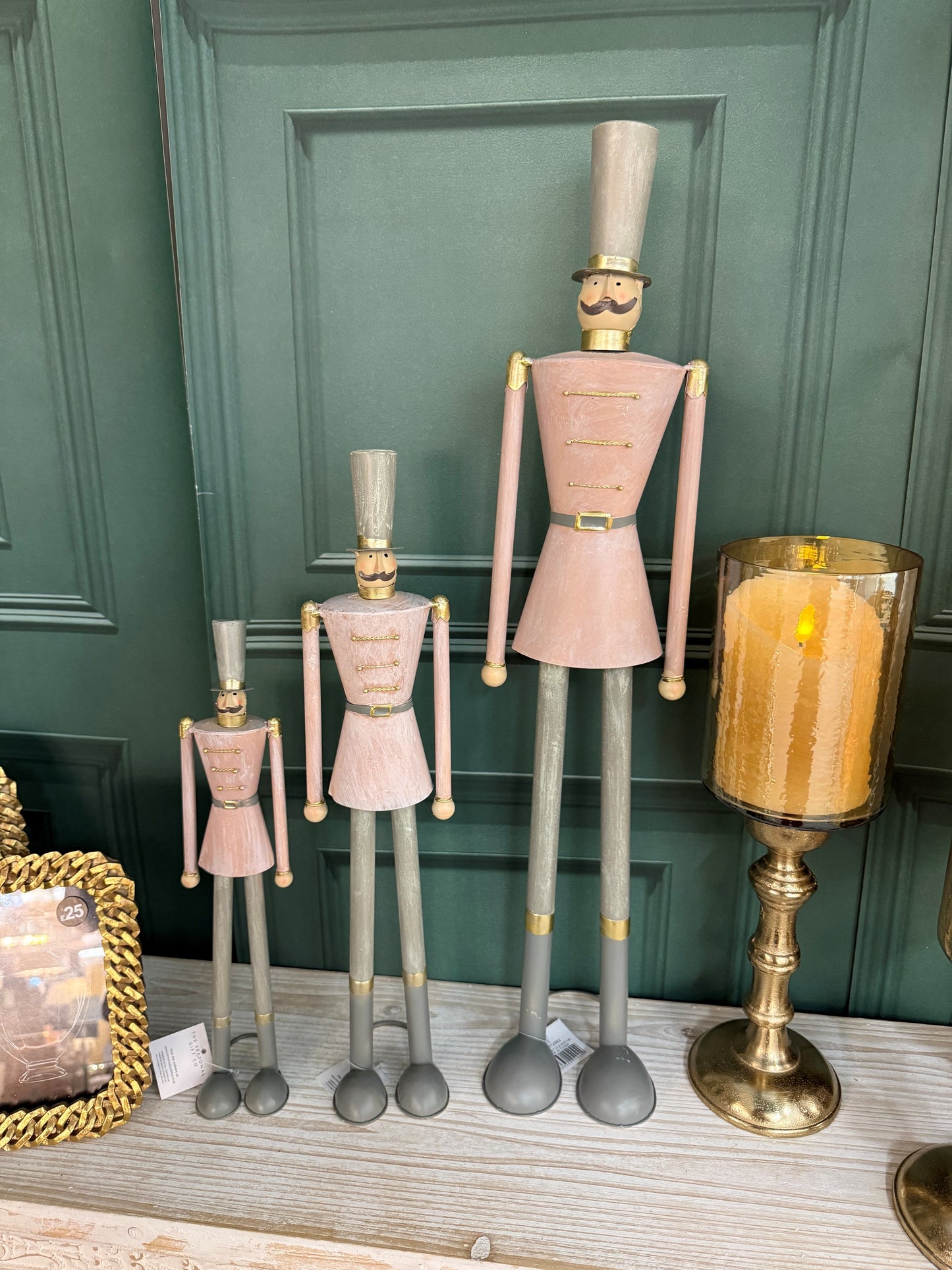 The Seasonal Gift Co. Blush and Olive Nutcracker Men