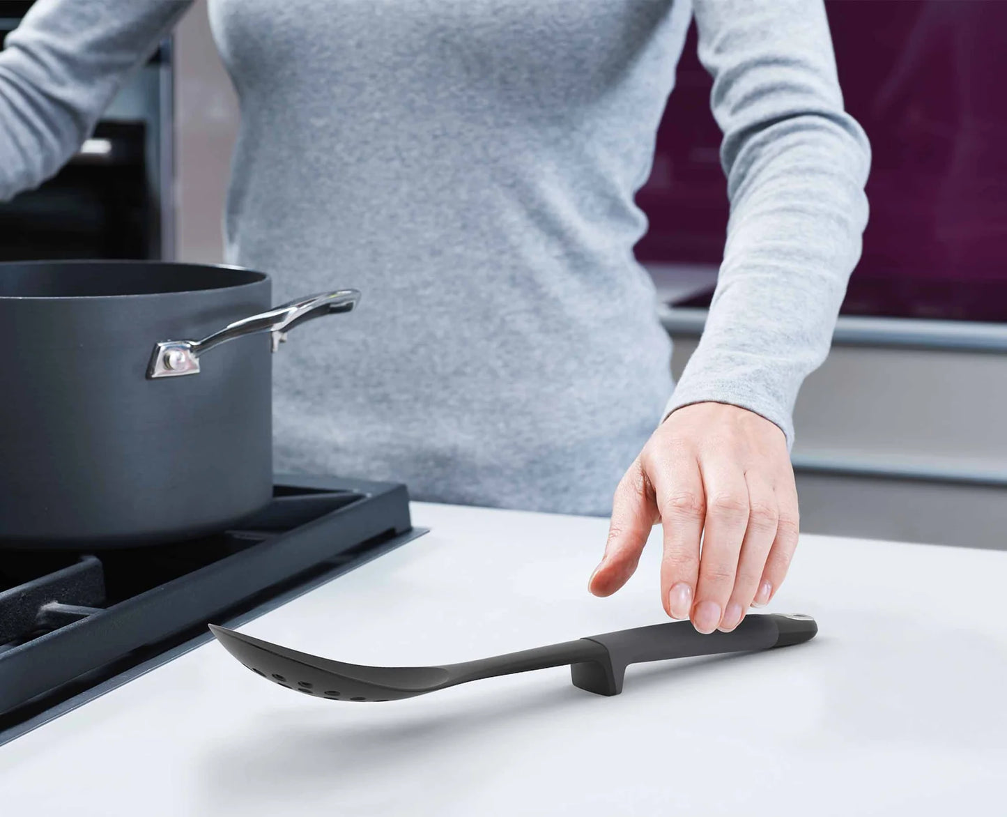 Joseph & Joseph Elevate™ 6-piece Grey Utensils Carousel Set with Tongs