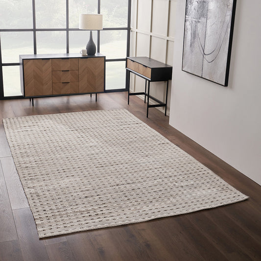 Indoor Outdoor Natural Double Stitch Design Rug