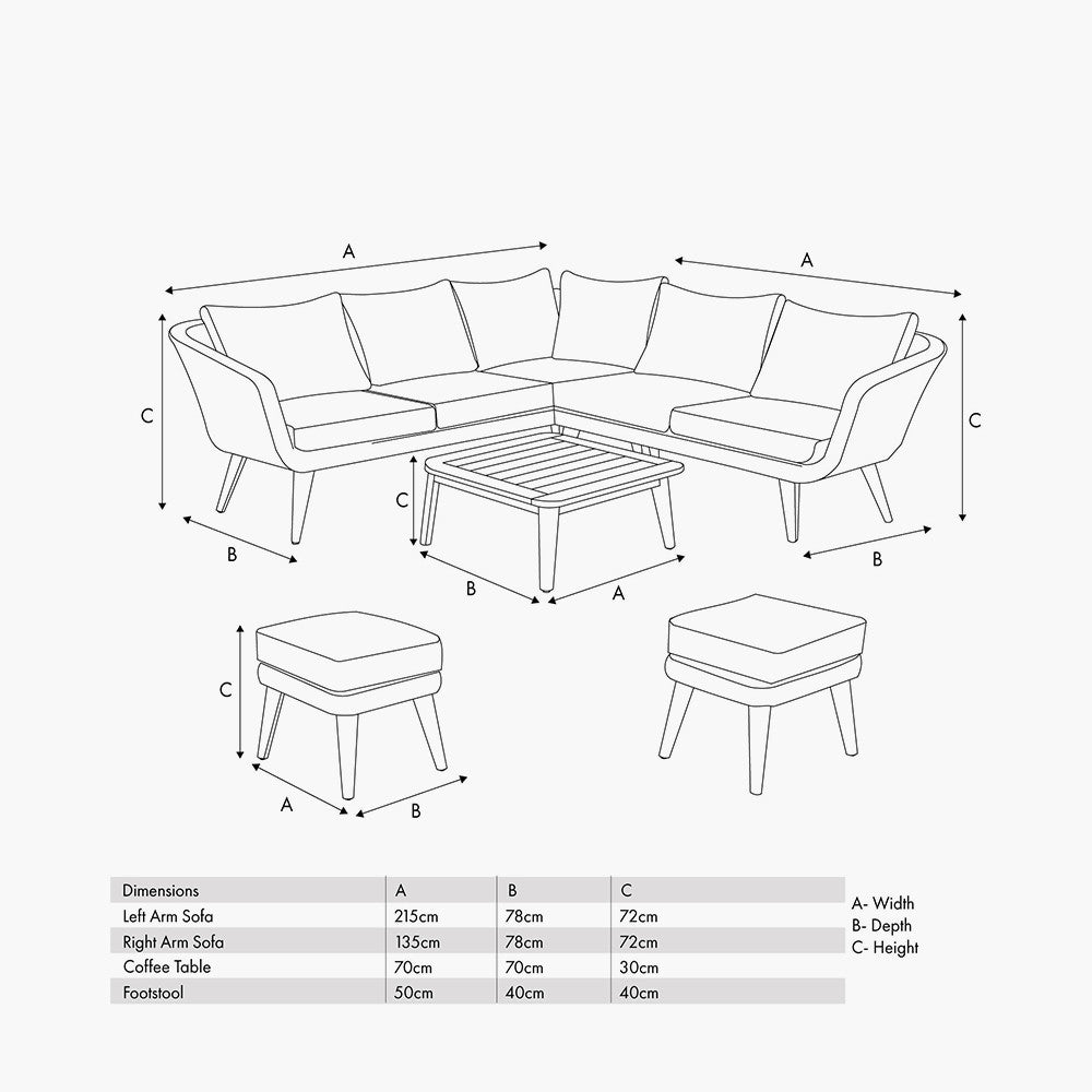 Cabon Outdoor Corner Seating Set