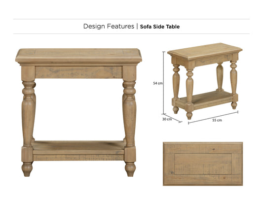 Chateau Rustic Sofa Sidetable