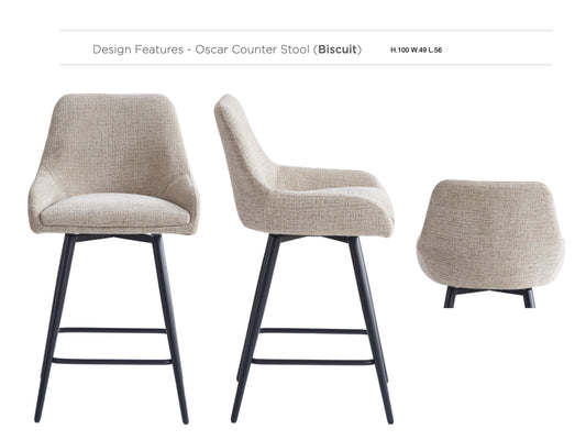 Oscar Biscuit Counter Stool