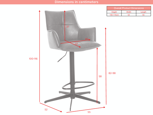 Jacob Fabric Barstool