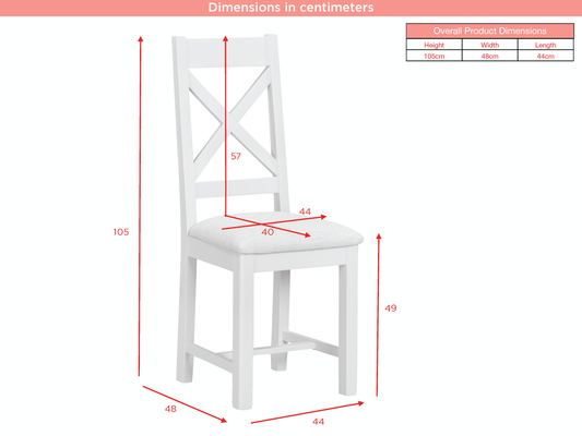 Windermere Painted Cross Back Dining Chair