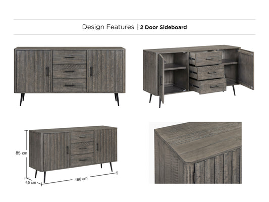 Monarch 2 Door Sideboard