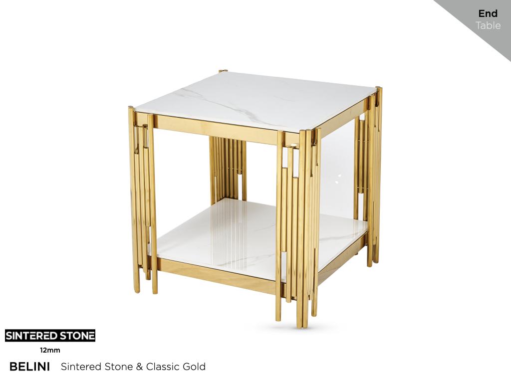 Belini Sintered Stone End Table