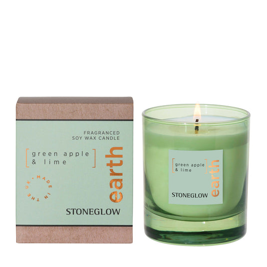 Stoneglow Green Apple & Lime Soy Wax Scented Candle