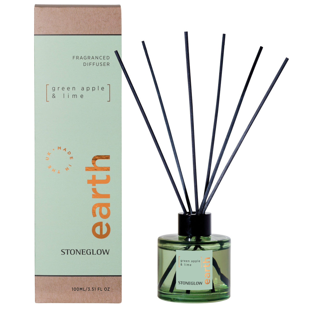Stoneglow Green Apple & Lime Scented Reed Diffuser 100ml