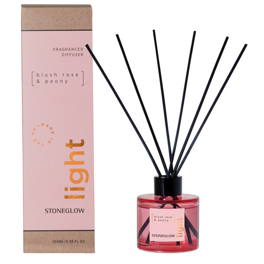 Stoneglow Blush Rose & Peony Scented Reed Diffuser 100ml