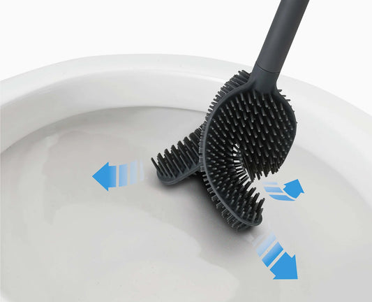 Joseph & Joseph Flex™ 360 Luxe Toilet Brush with Stainless-steel Finish