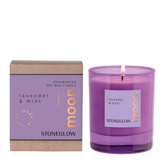 Stoneglow Lavender & Mint Scented Soy Wax Candle