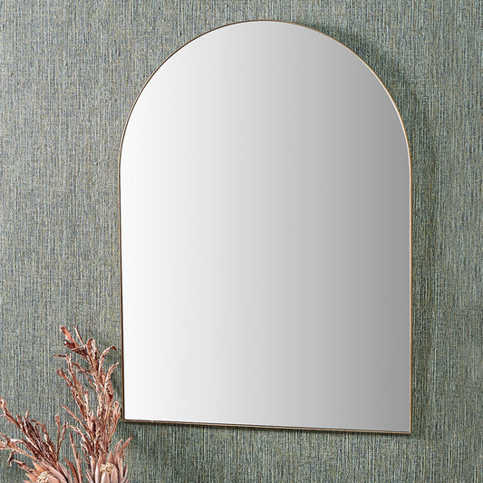 Metal Slim Frame Tall Arch Wall Mirror