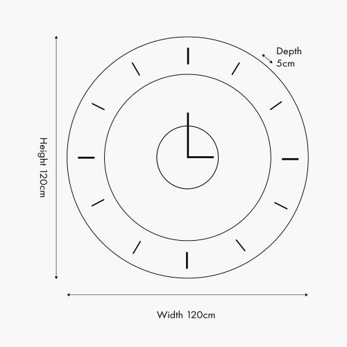 Pacific Mirror and Gold 2 Piece Open Wall Clock