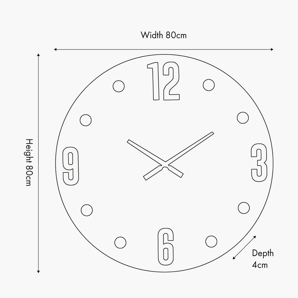 Black and Gold Metal Retro Wall Clock