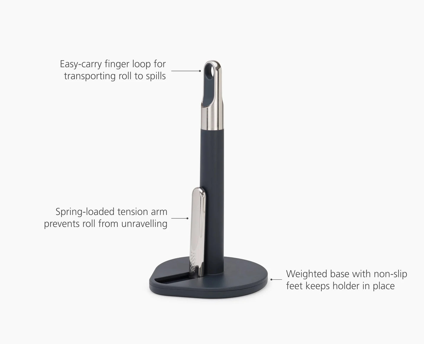 Joseph & Joseph Hold™ Grey Kitchen Roll Holder