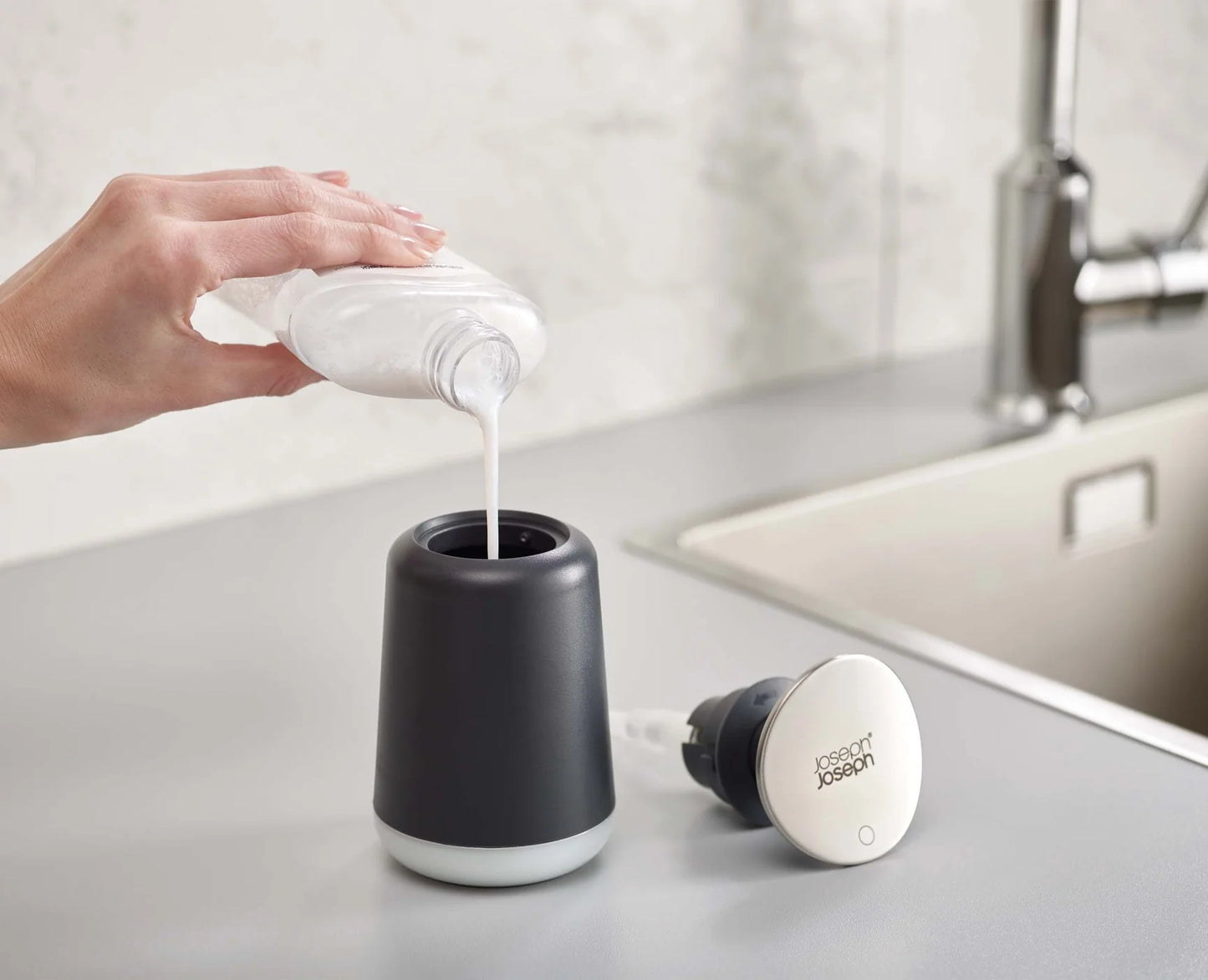 Joseph & Joseph Presto™ Grey Hygienic Soap Dispenser