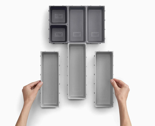 Joseph & Joseph Blox™ 7-piece Grey Drawer Organiser Set