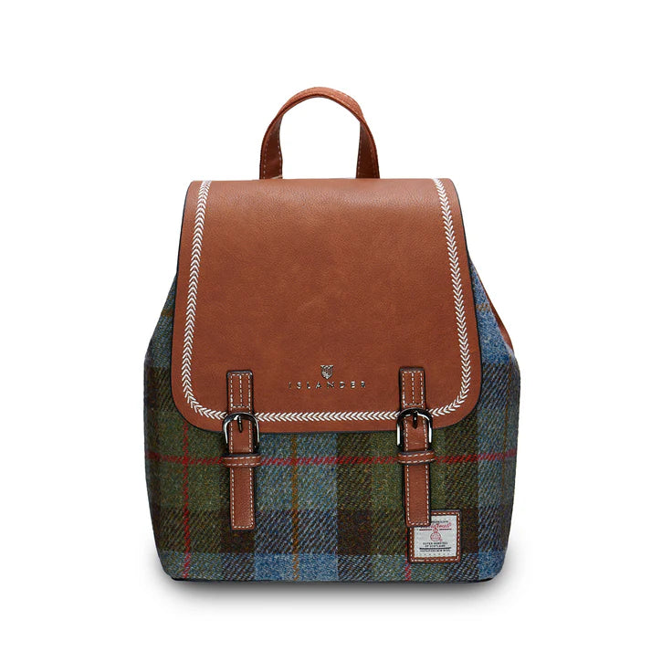 Islander Chestnut and Blue Tartan Jura Backpack