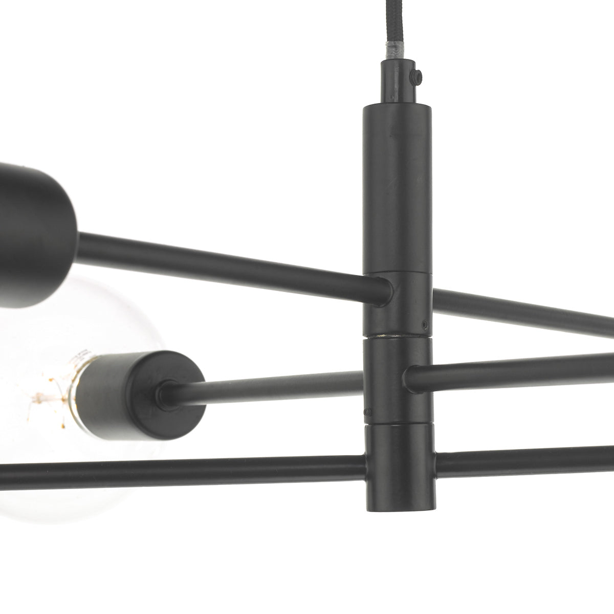 Dar Alana 6 Light Pendant Black