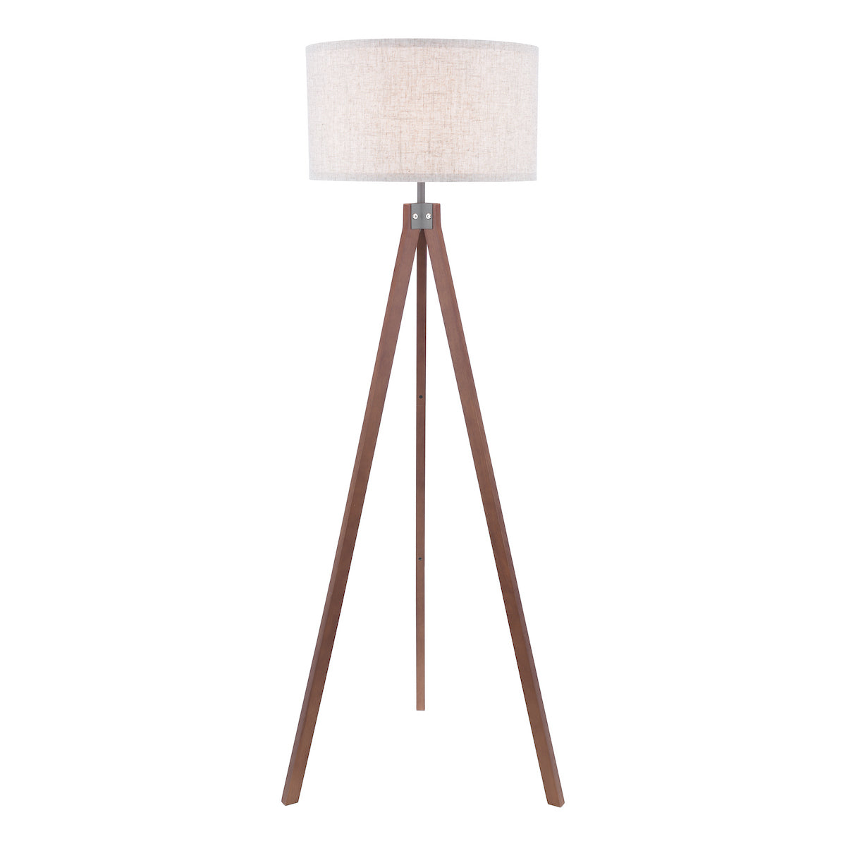 Dar Armitage Tripod Floor Lamp Dark Wood With Shade