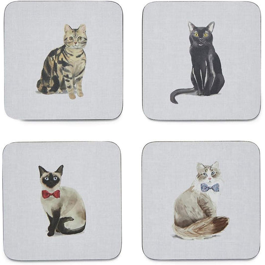 Cooksmart Curios Cats Cork Coasters