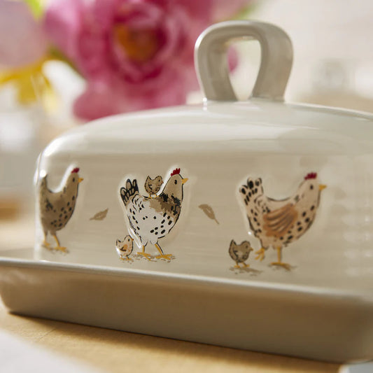 Cooksmart Hen House Lane Ceramic Butter Dish