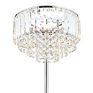 Dar Laura Ashley Vienna 3lt Floor Lamp Crystal & Polished Chrome