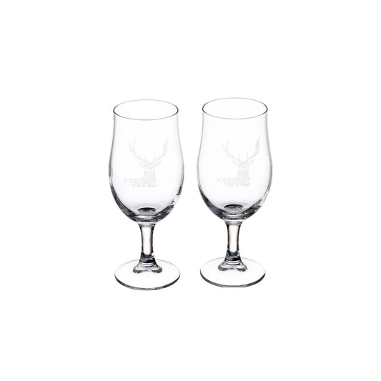 Selbrae House Stag Craft Beer Glasses (Set of 2)
