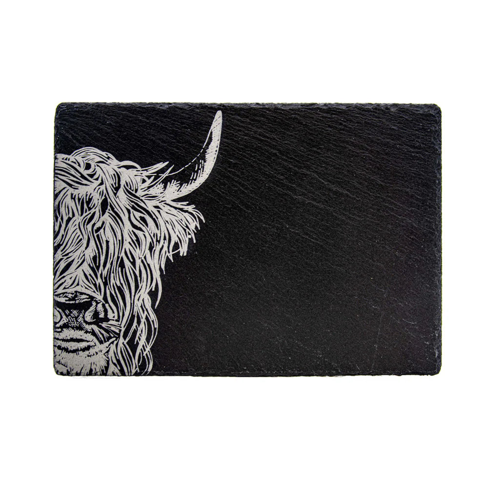 Selbrae House Highland Cow Slate Cheese Board
