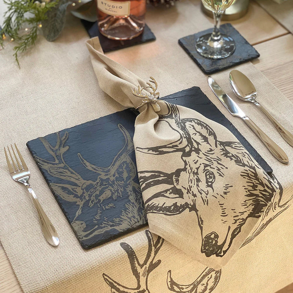Selbrae House Stag Napkin Rings (Set of 4)
