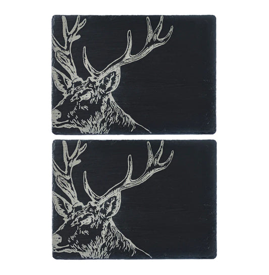 Selbrae House Stag Slate Place Mats (Set of 2)