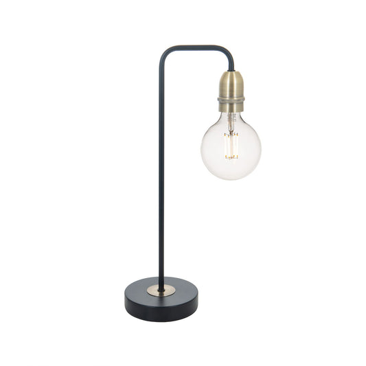 Dar Kiefer Table Lamp Black & Antique Brass