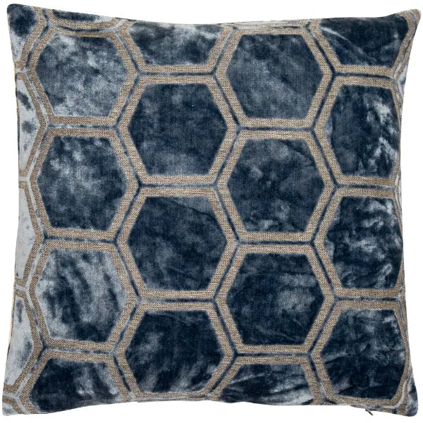 Malini Large Ivor Blue Cushion