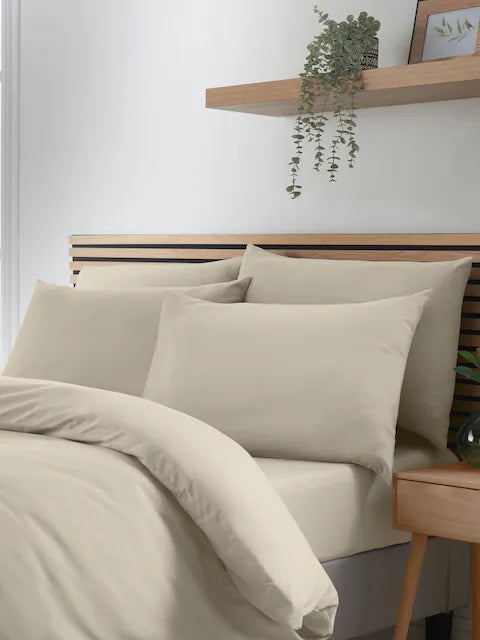 Catherine Lansfield So Soft Non-Iron Duvet Set in Natural