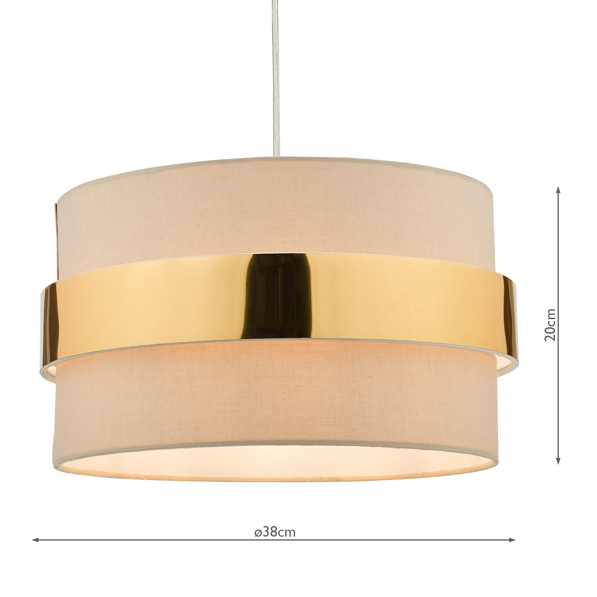 Dar Oki Easy Fit Shade Taupe With Gold Band
