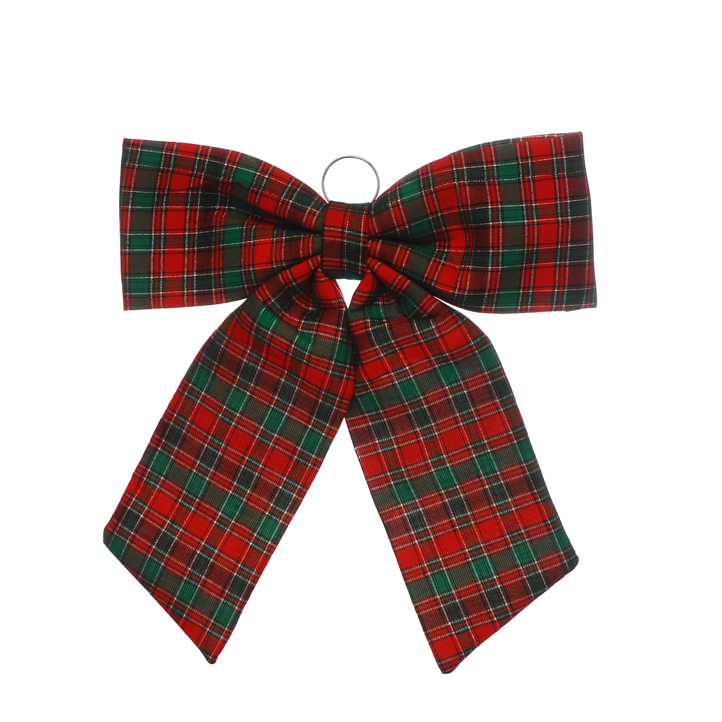 Festive Tartan Velvet Bow