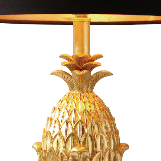 Dar Pineapple Table Lamp Gold With Shade