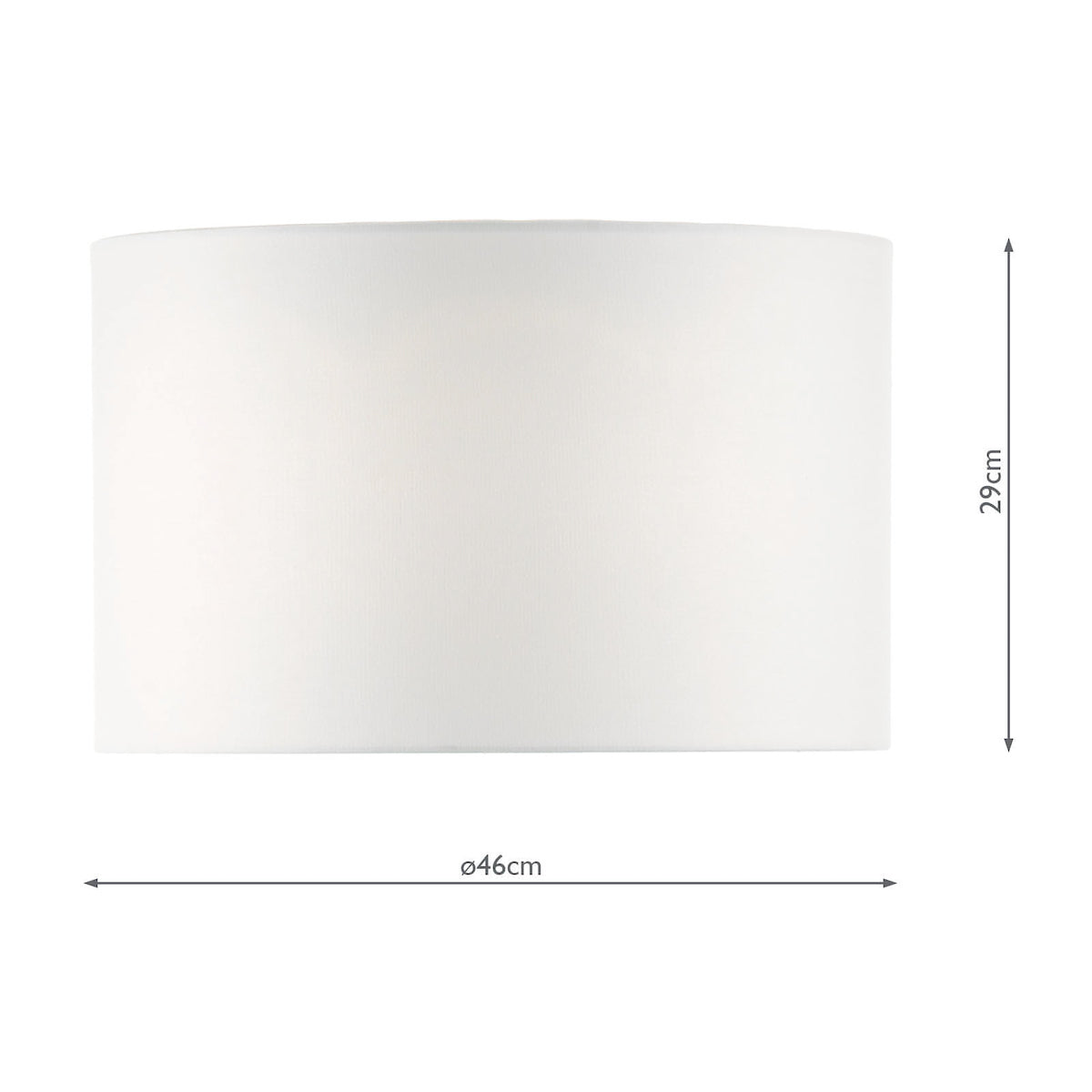 Dar Pyramid White Linen Drum Shade 46cm
