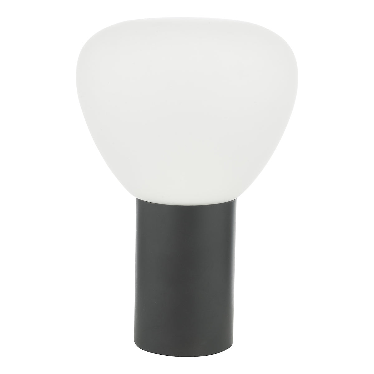 Dar Zorah Touch Table Lamp Opal Glass and Matt Black