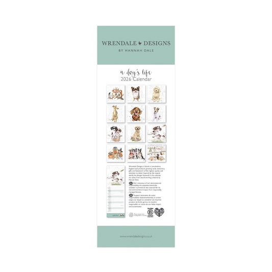 Wrendale Designs 'A Dog's Life' Slim Calendar 2026