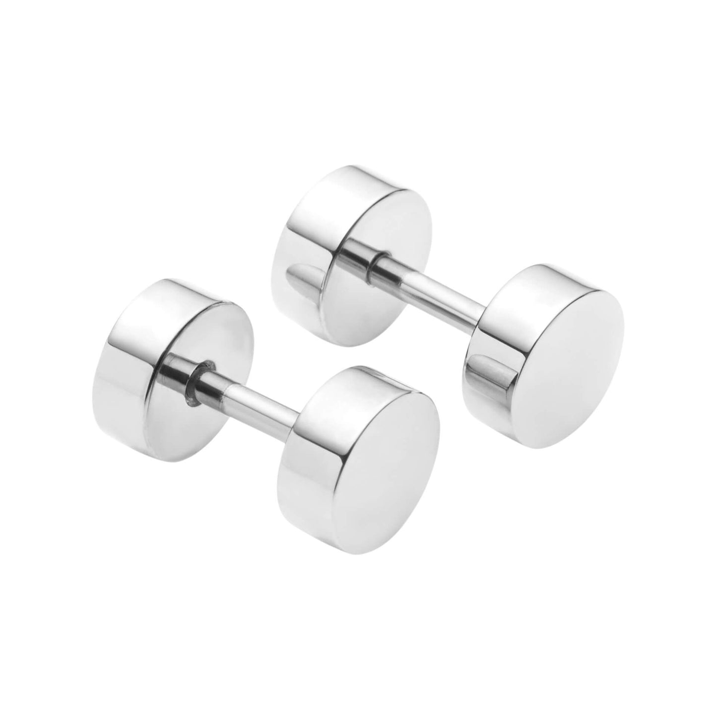 Fred Bennett Plain Round Stud Earrings in Silver