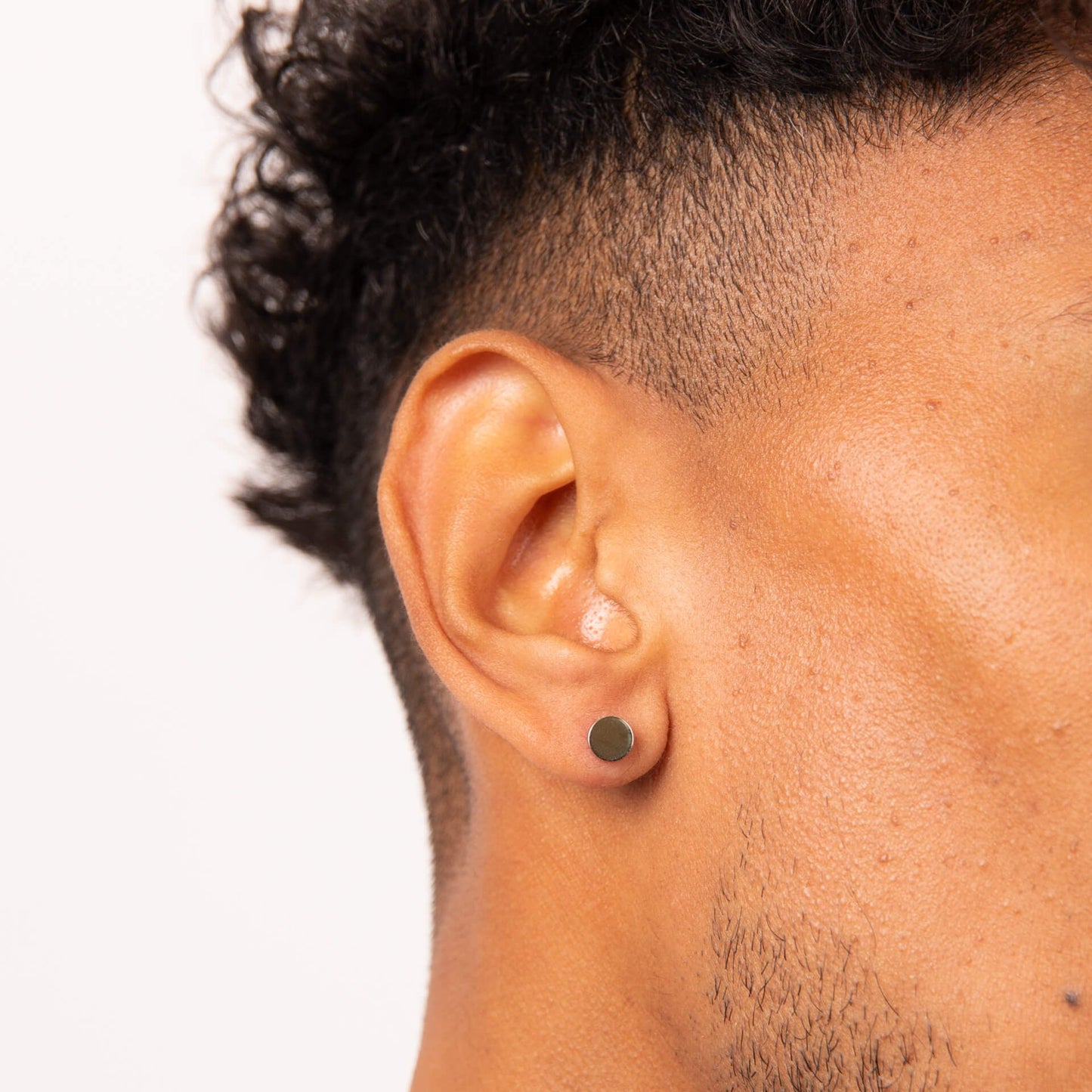 Fred Bennett Plain Round Stud Earrings in Silver