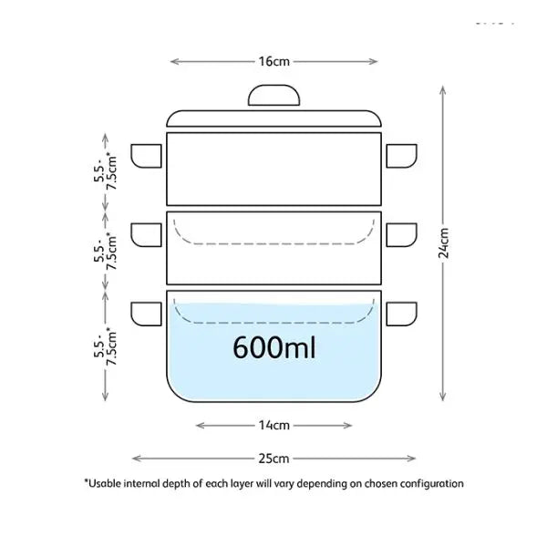 Judge 16cm 3 Tier Steamer Set