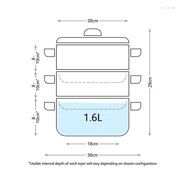 Judge 20cm 3 Tier Steamer Set