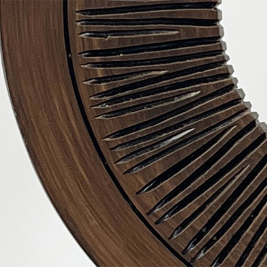 Black & Brown Semi circular Polyresin Sculpture