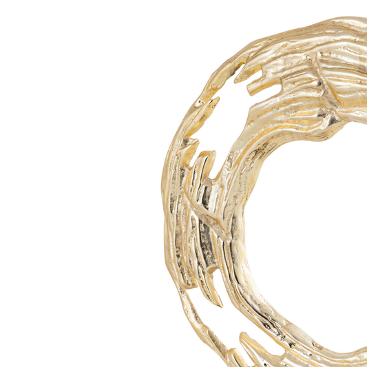 Gold Round Metal Sculpture (39cm)