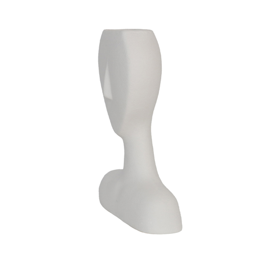 White Face Ceramic Vase