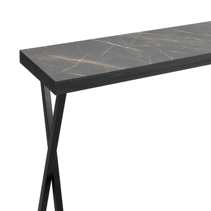 Dar Data Console Table Dark Marble Effect