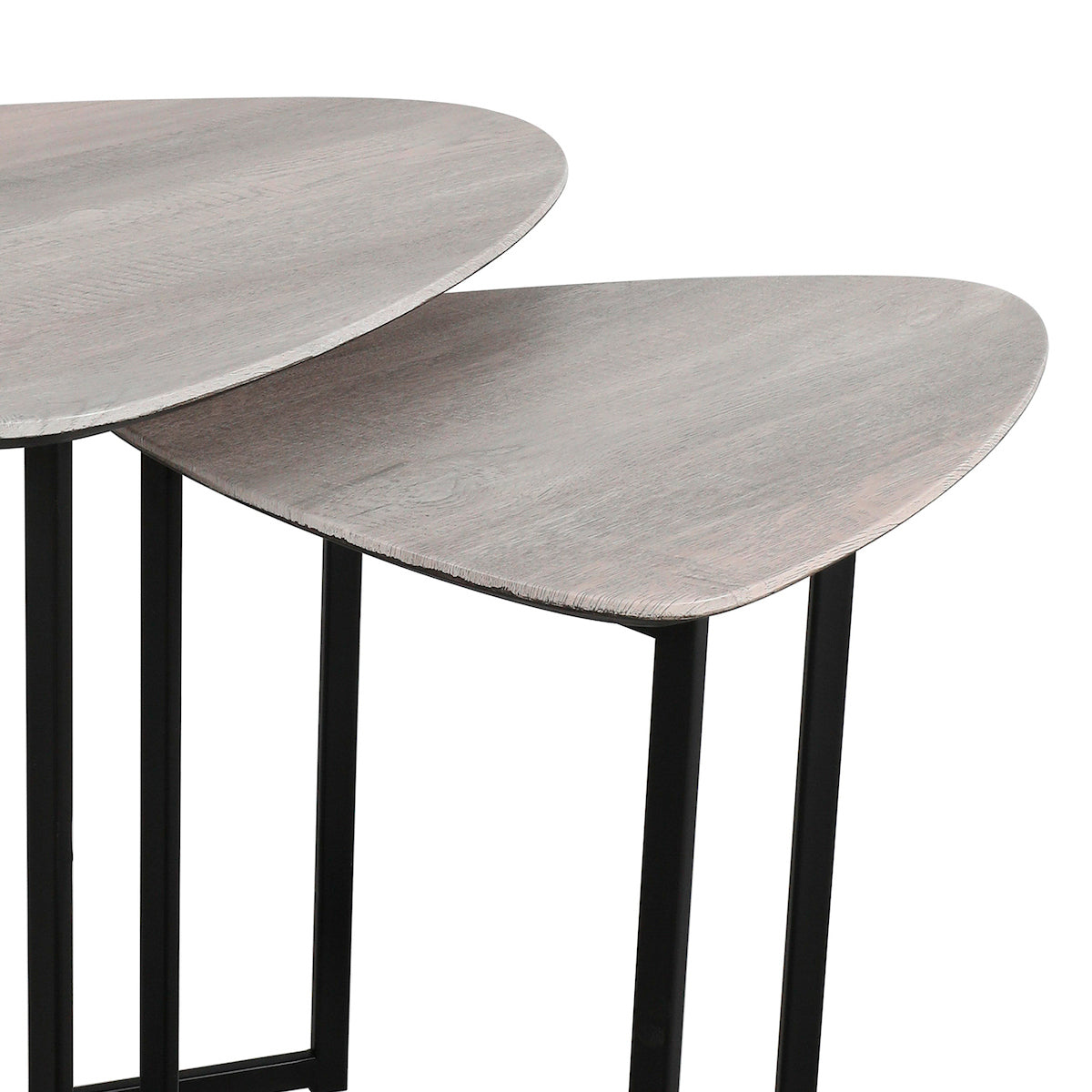 Dar Mibello Nested Side Tables Light Oak Effect